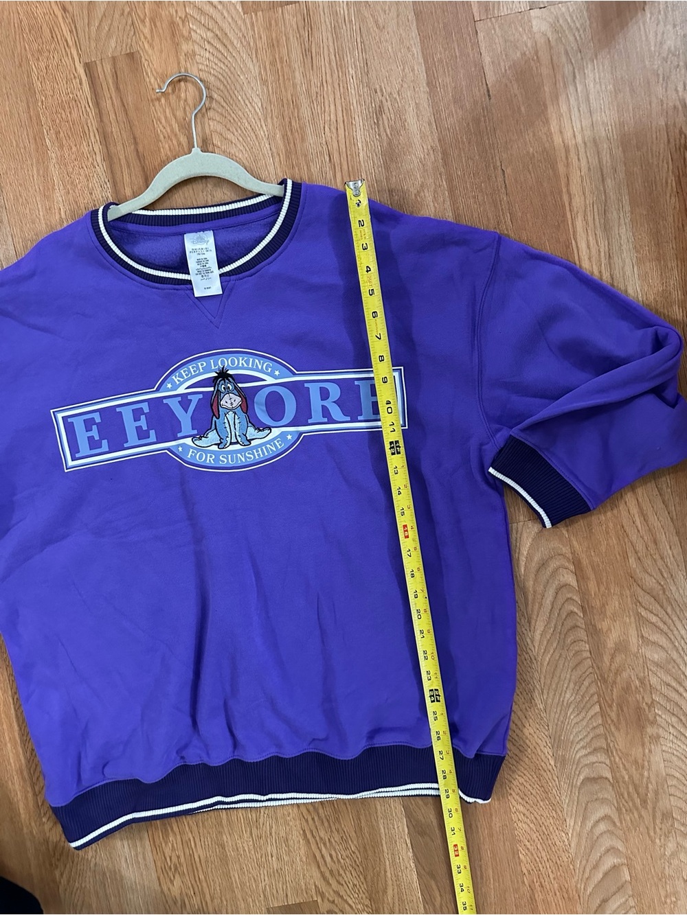 Disney Purple Eeyore Sweatshirt with Blue and White Accents - Picture 8 of 10